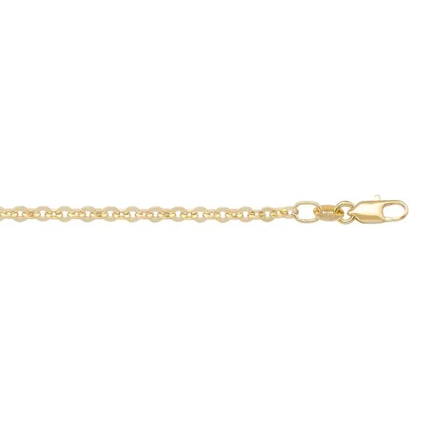 10K Yellow Gold 20" Diamond Cut Cable Chain