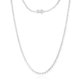 14ct White Gold 5 Carat Diamond Necklace with 139 Brilliant Diamonds 43cm