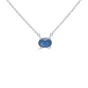 14k Gold & Sapphire Necklace - 0.87ct