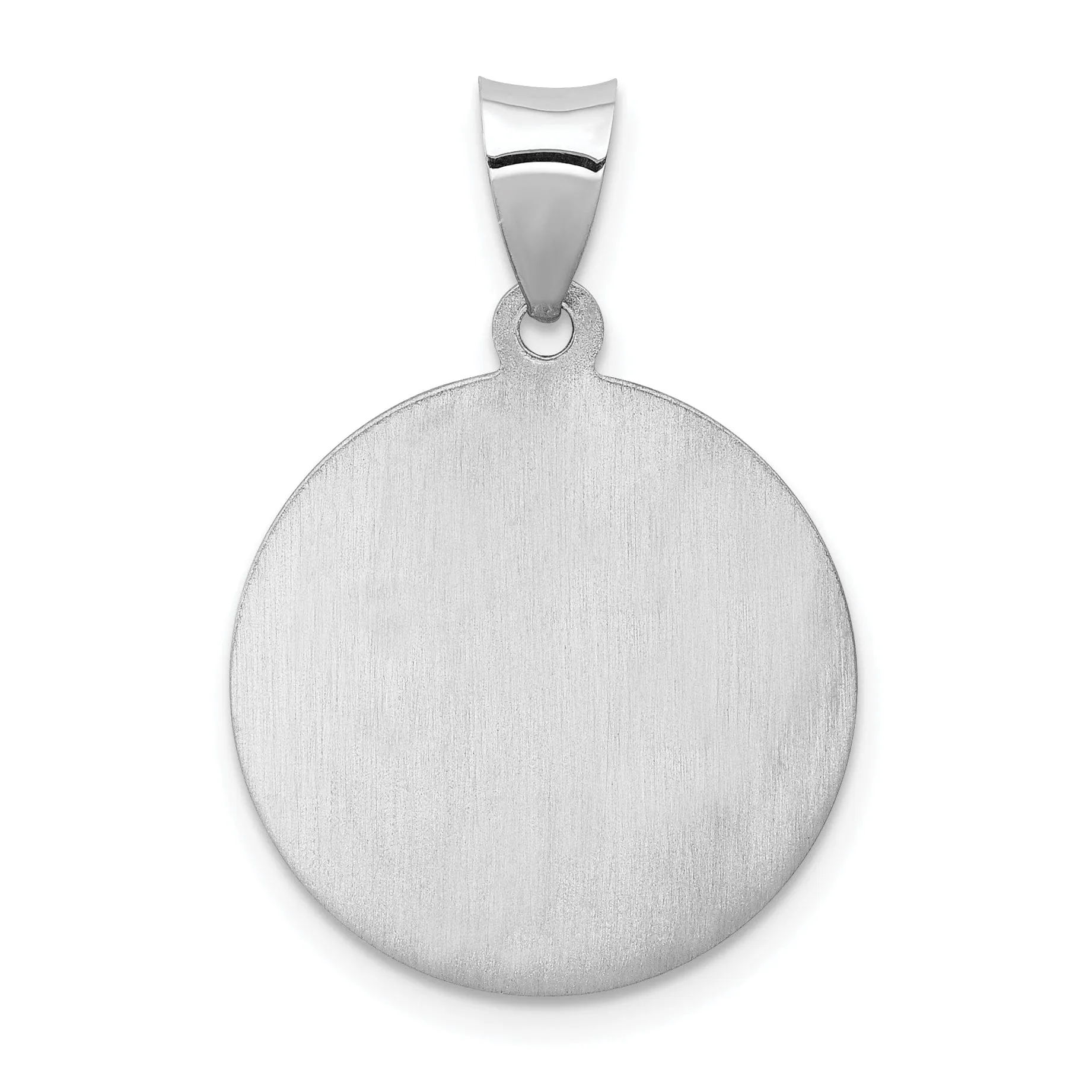 14k White Gold Our Guardian Angel Medal Pendant