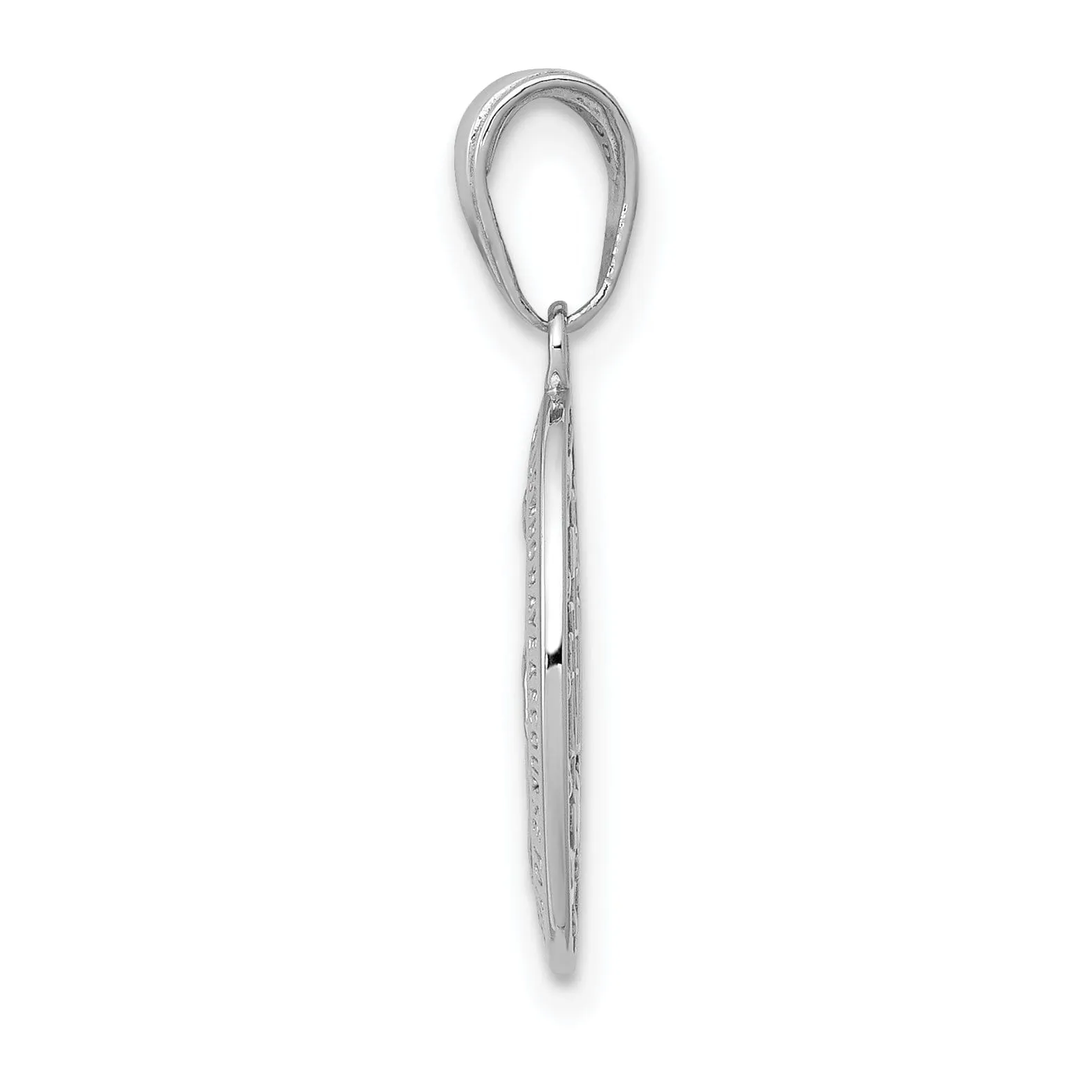 14K White Gold Small Miraculous Medal Pendant