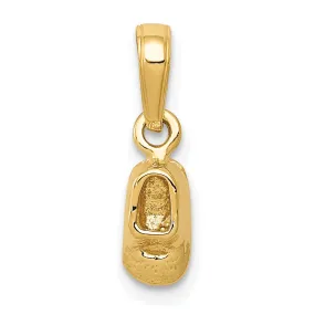 14k Yellow Gold Polished Baby Shoe Pendant