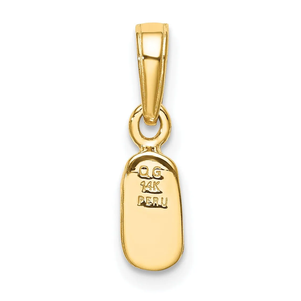 14k Yellow Gold Polished Baby Shoe Pendant