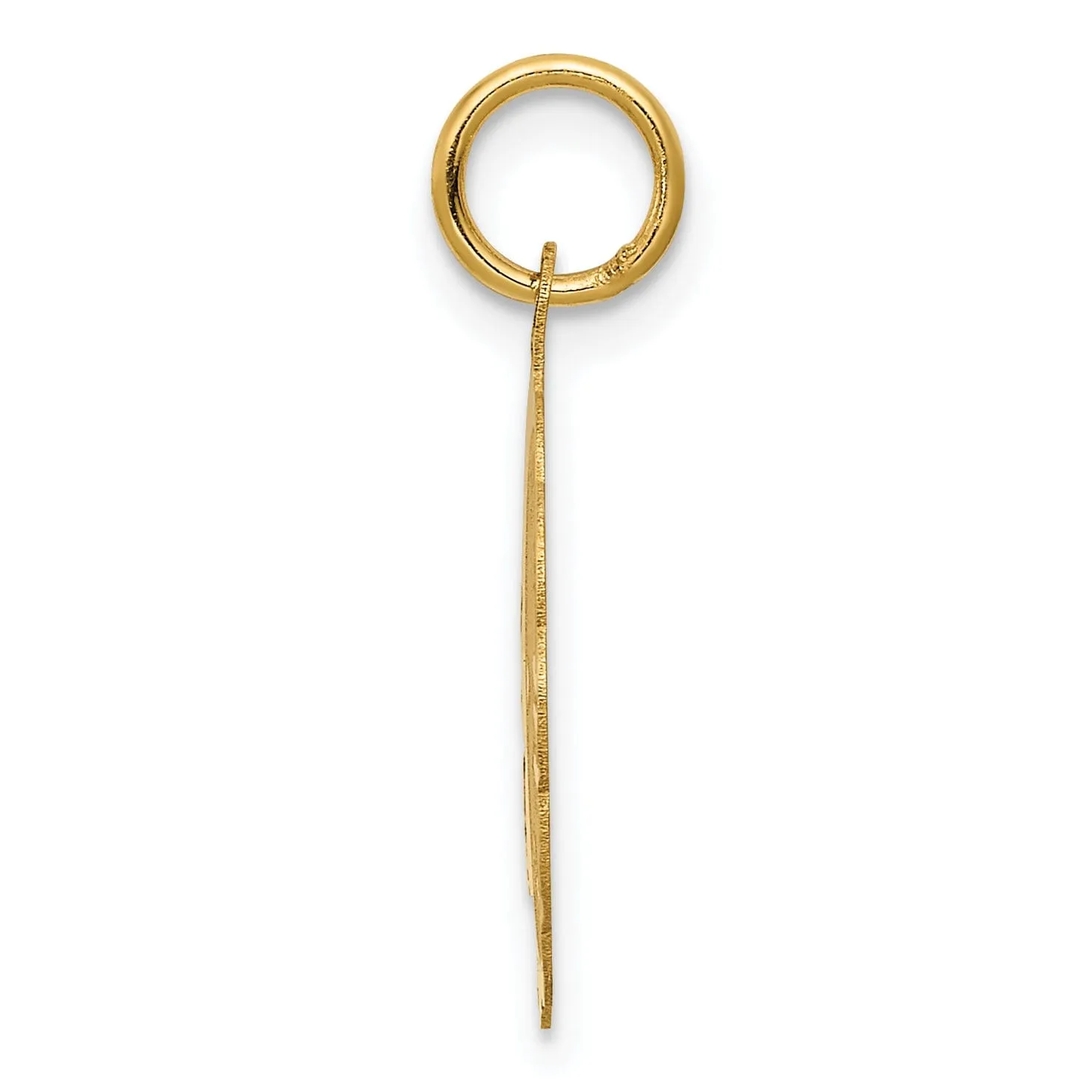 14K Yellow Gold Polished Satin Finish HAPPY BIRTHDAY Cake Design Pendant