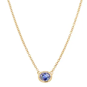 18ct Yellow Gold .56ct Sapphire Natalia Pendant