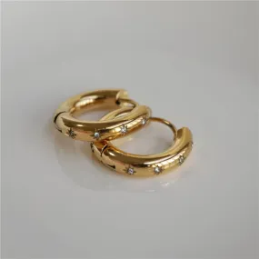 18K Gold-Filled Star Hoop Earrings