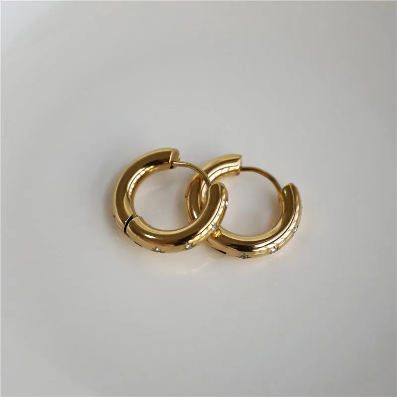 18K Gold-Filled Star Hoop Earrings