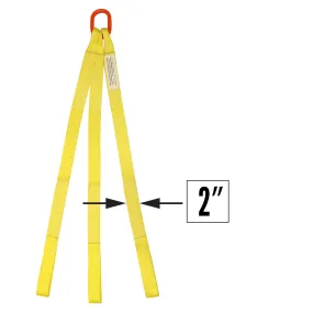 2"x18' (1 ply) Triple Leg Nylon Sling w/ Master Link & Sewn Loop