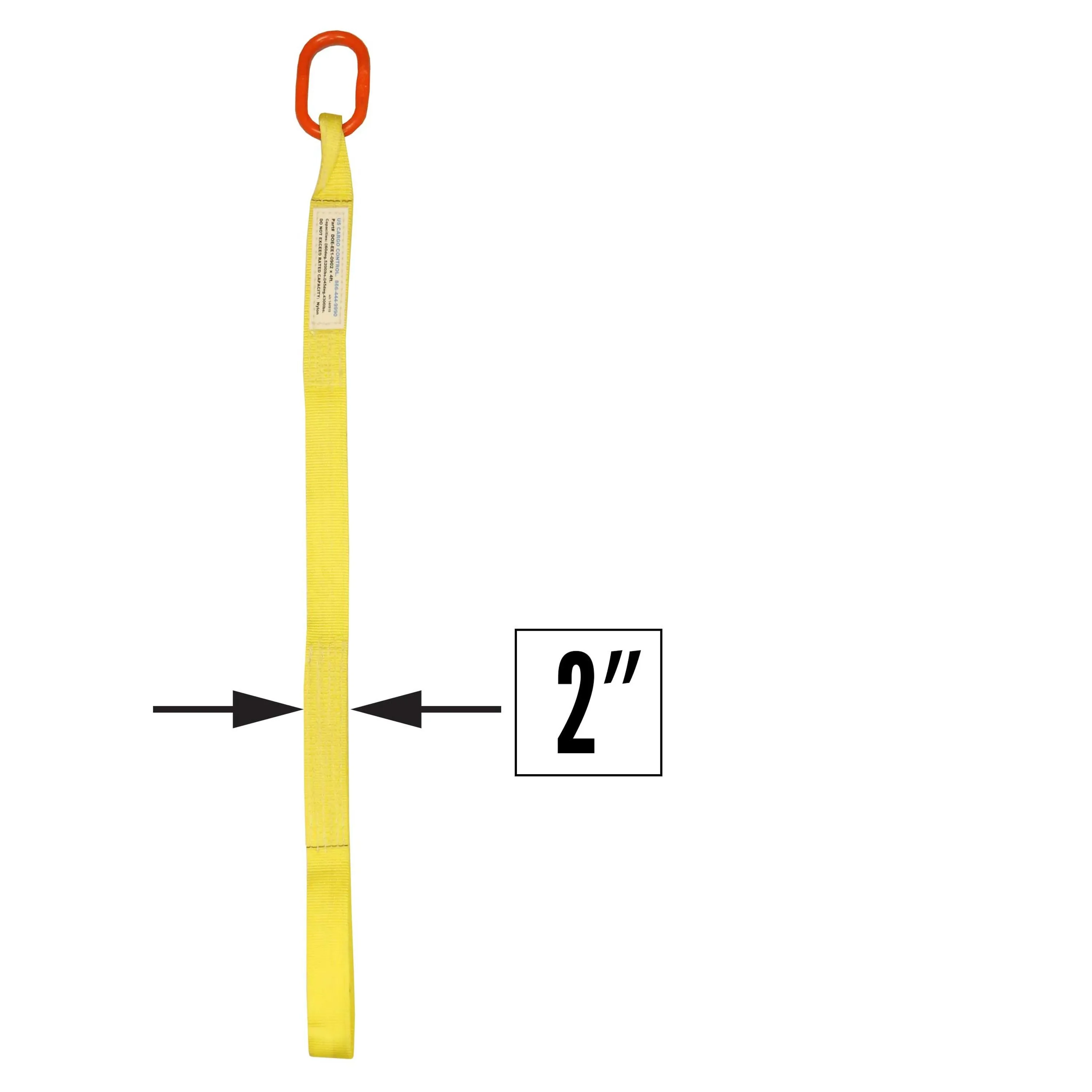 2"x7' (1 ply) Single Leg Nylon Sling w/ Master Link & Sewn Loop