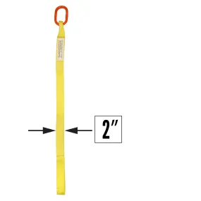 2"x7' (1 ply) Single Leg Nylon Sling w/ Master Link & Sewn Loop