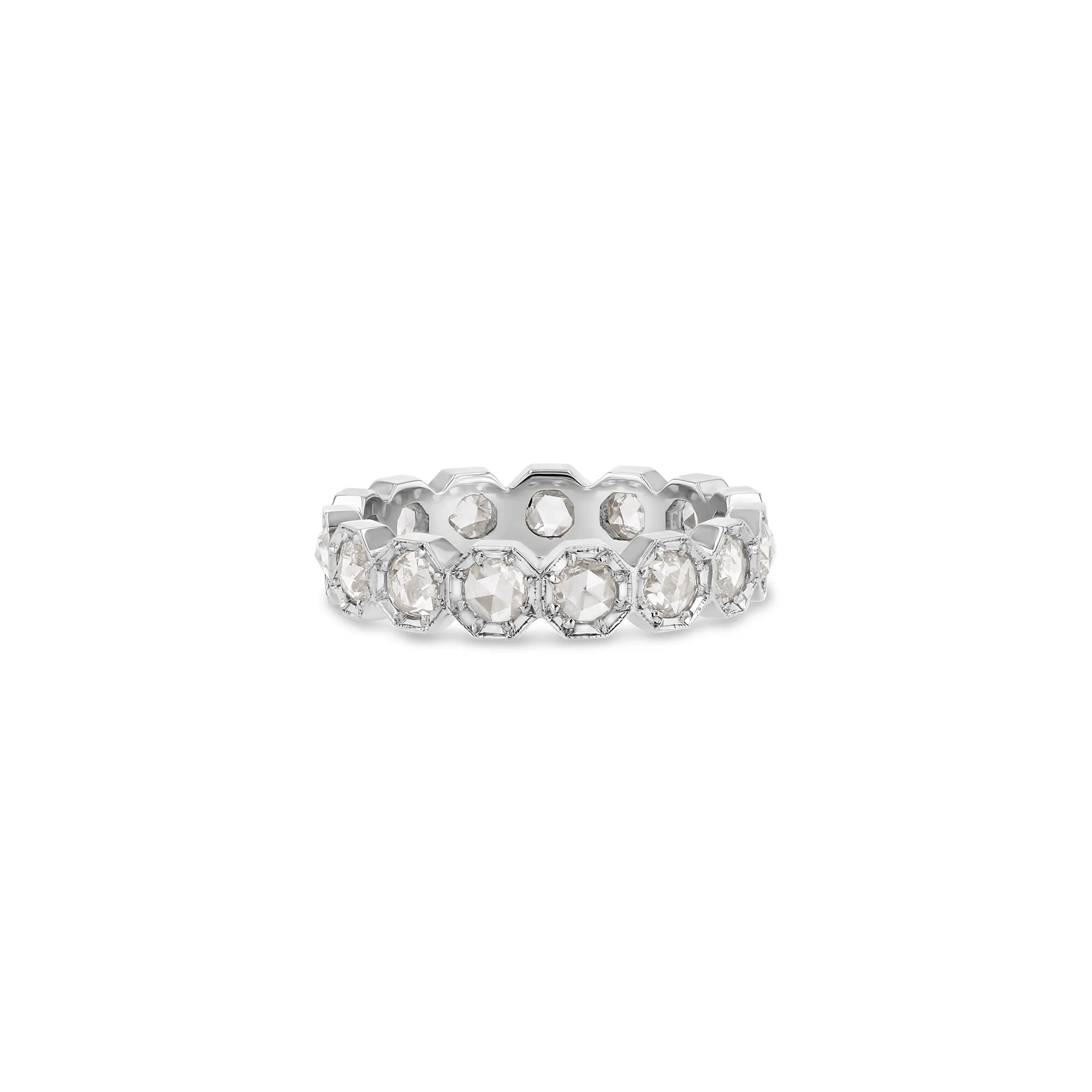 3mm Crown Bezel Diamond Eternity Ring