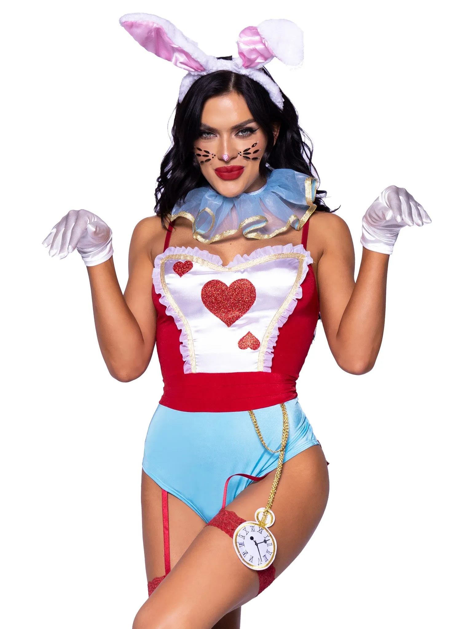 4PC Wonderland White Rabbit Costume