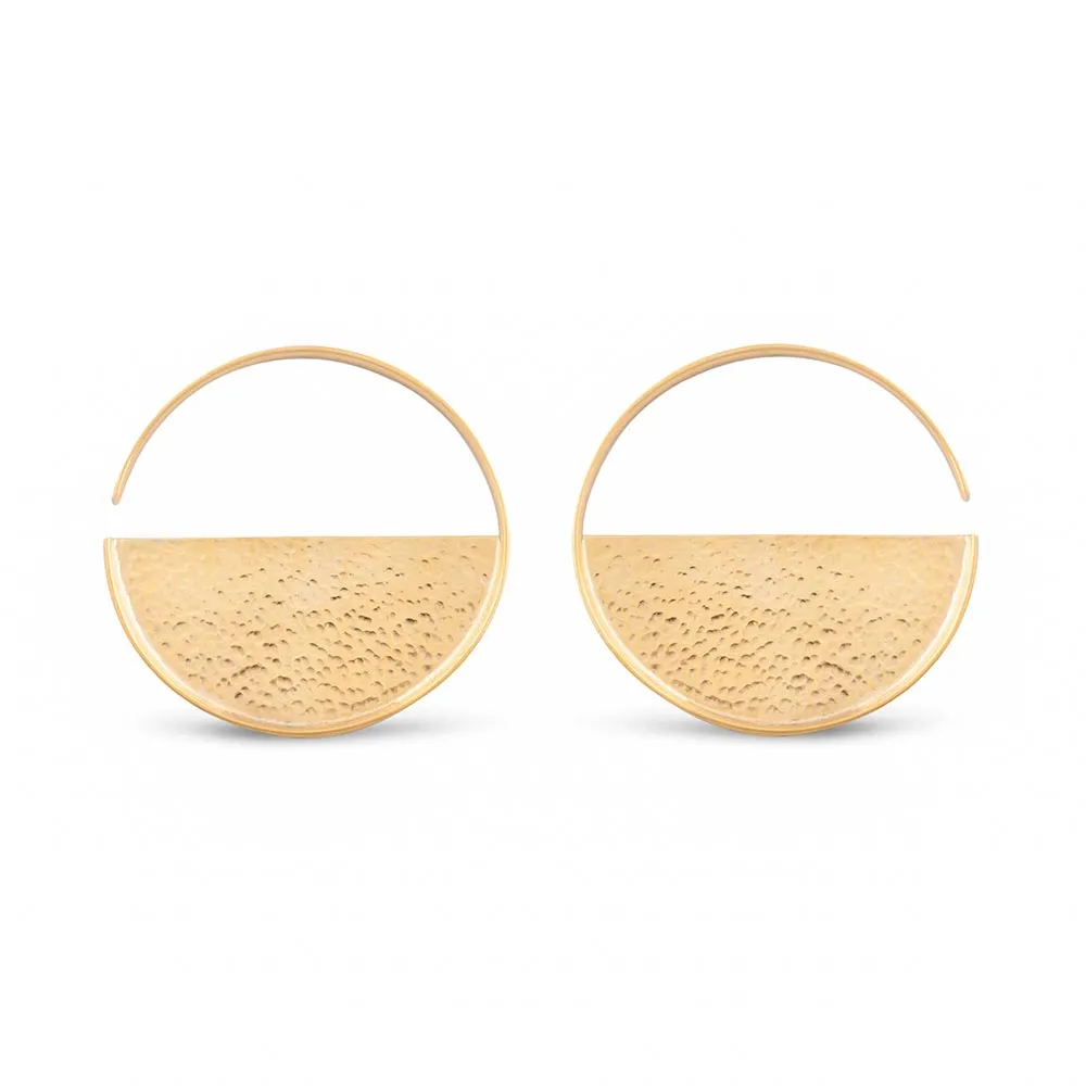 6g Hammered Disc Brass Earrings — Price Per 2