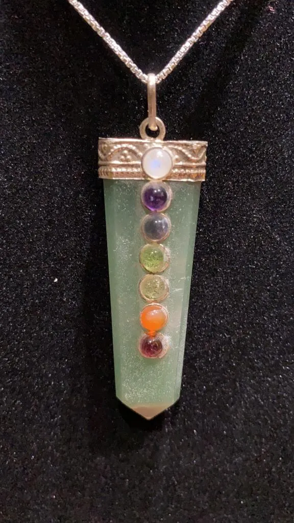 7 Chakras Aventurine Pendant