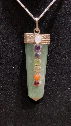 7 Chakras Aventurine Pendant