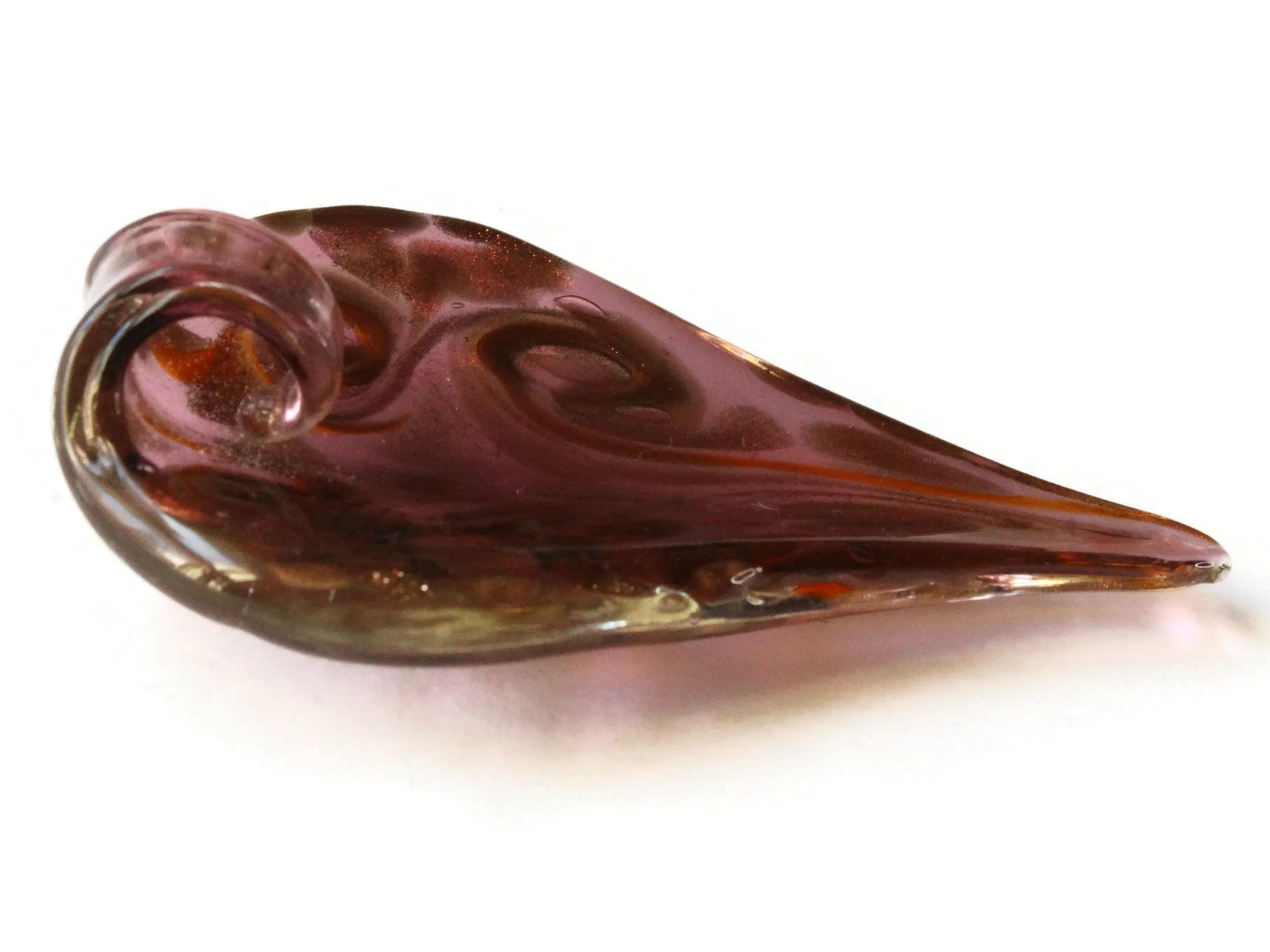 72mm Purple Foil Glass Drip Pendant