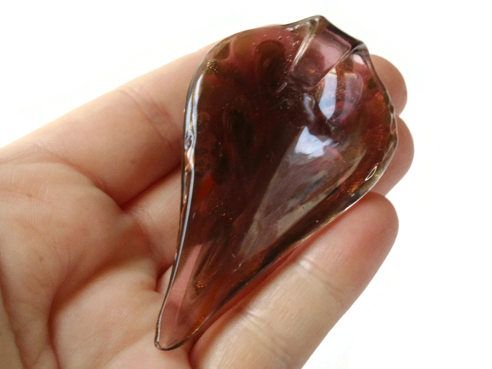 72mm Purple Foil Glass Drip Pendant