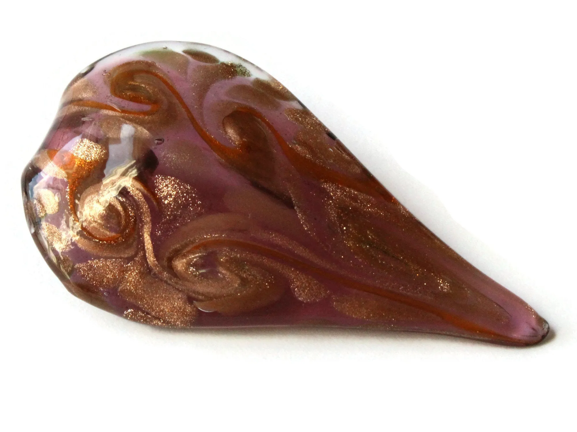 72mm Purple Foil Glass Drip Pendant