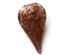 72mm Purple Foil Glass Drip Pendant