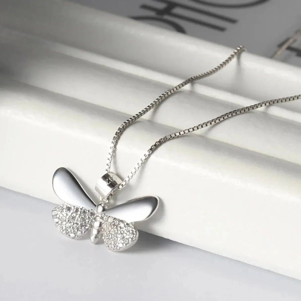 925 Sterling Silver Butterfly Necklace