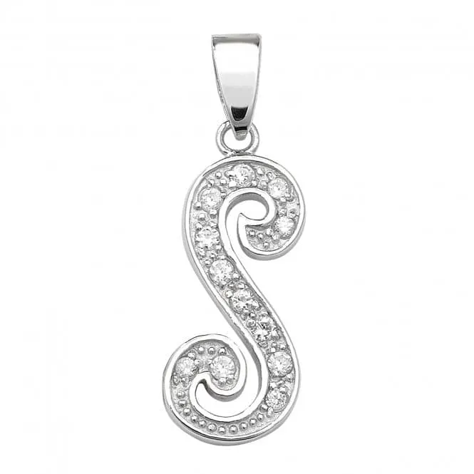 Acotis Silver Pendant Zirconia Initial G6128/S
