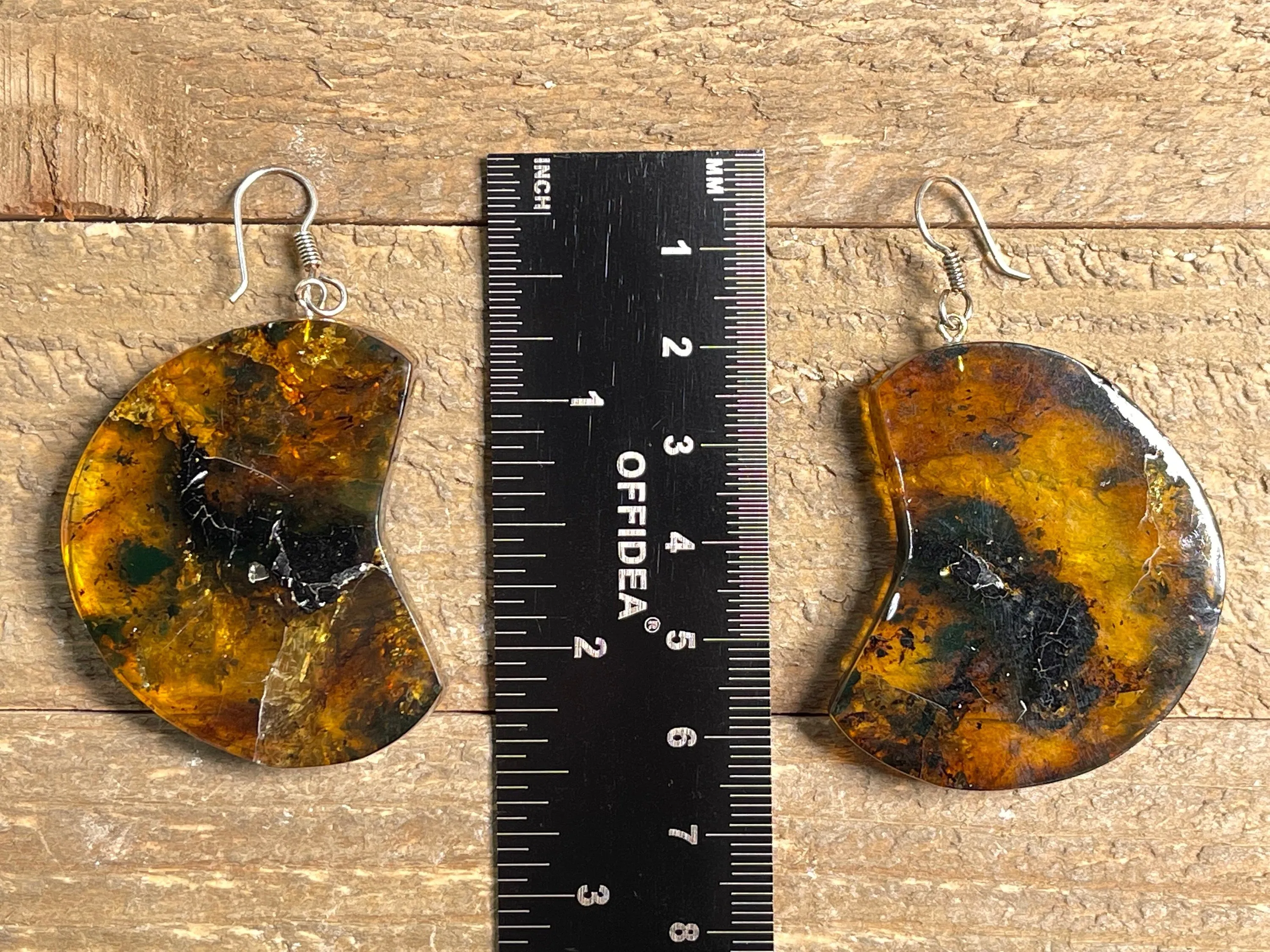 AMBER Crystal Earrings - Statement Earrings, Dangle Earrings, Handmade Jewelry, Healing Crystals and Stones, 48433