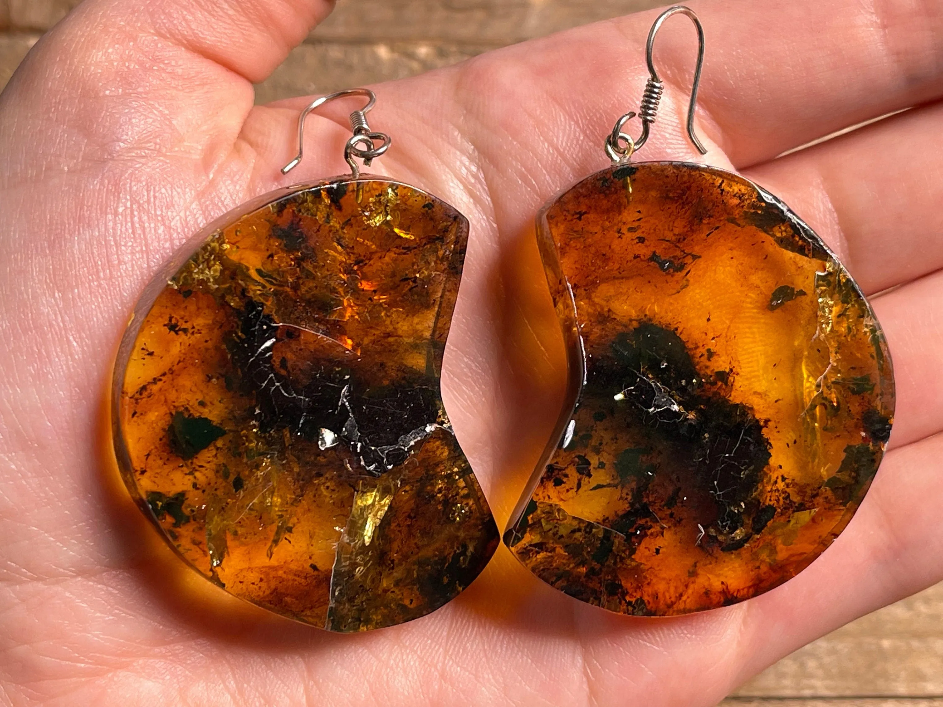 AMBER Crystal Earrings - Statement Earrings, Dangle Earrings, Handmade Jewelry, Healing Crystals and Stones, 48433