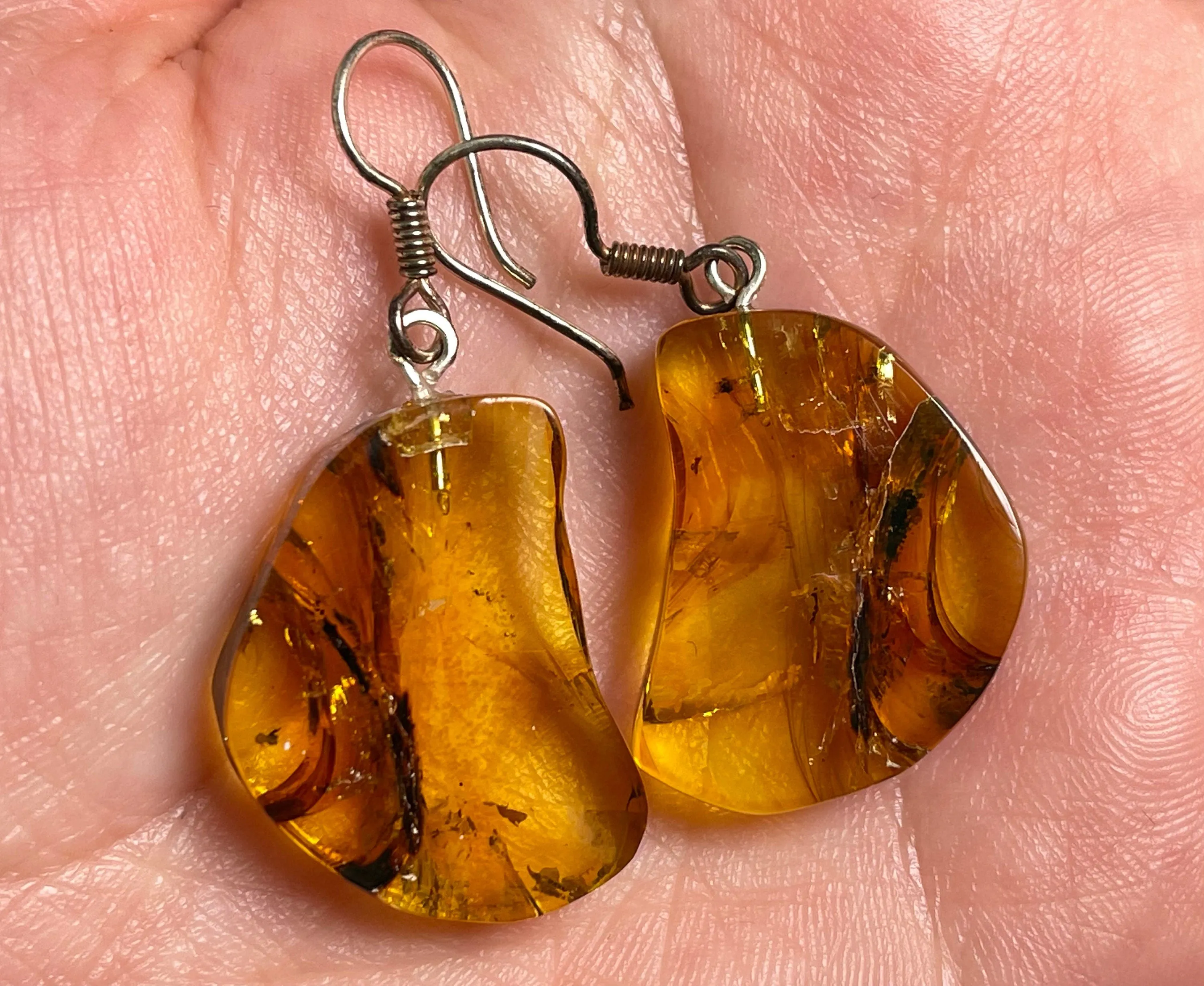 AMBER Crystal Earrings - Statement Earrings, Dangle Earrings, Handmade Jewelry, Healing Crystals and Stones, 50334