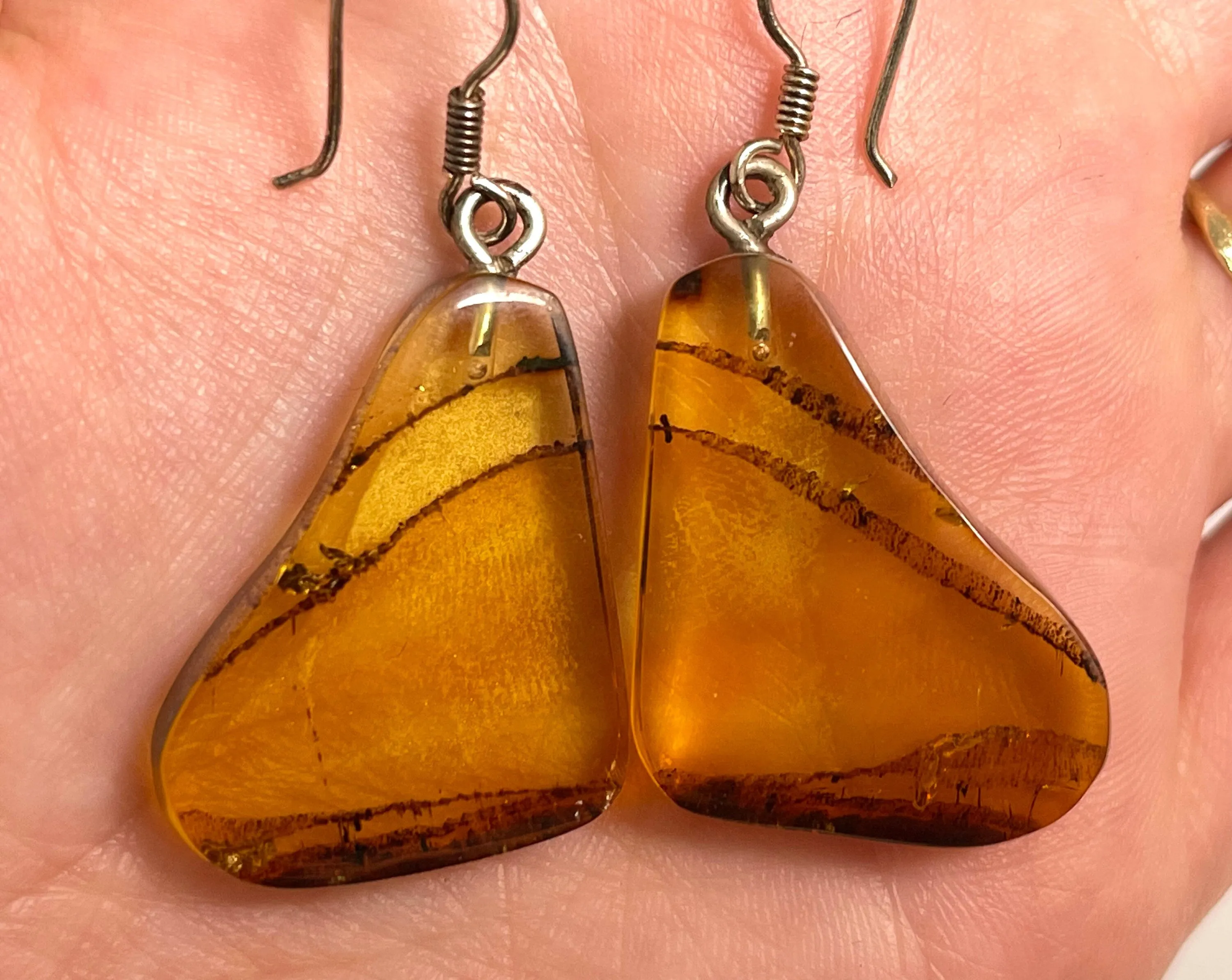 AMBER Crystal Earrings - Statement Earrings, Dangle Earrings, Handmade Jewelry, Healing Crystals and Stones, 50359