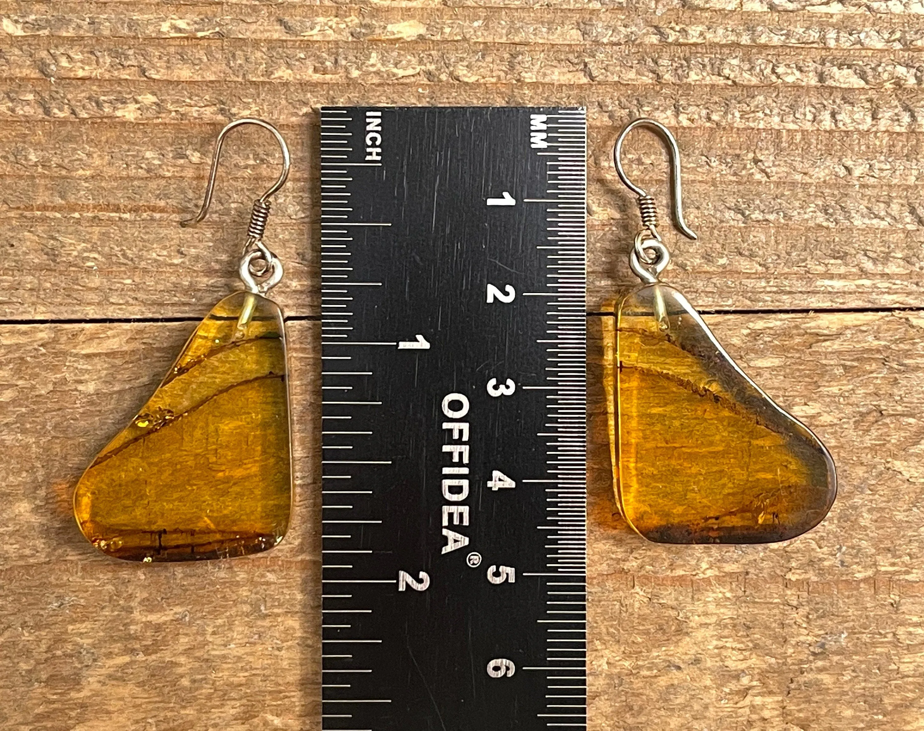 AMBER Crystal Earrings - Statement Earrings, Dangle Earrings, Handmade Jewelry, Healing Crystals and Stones, 50359