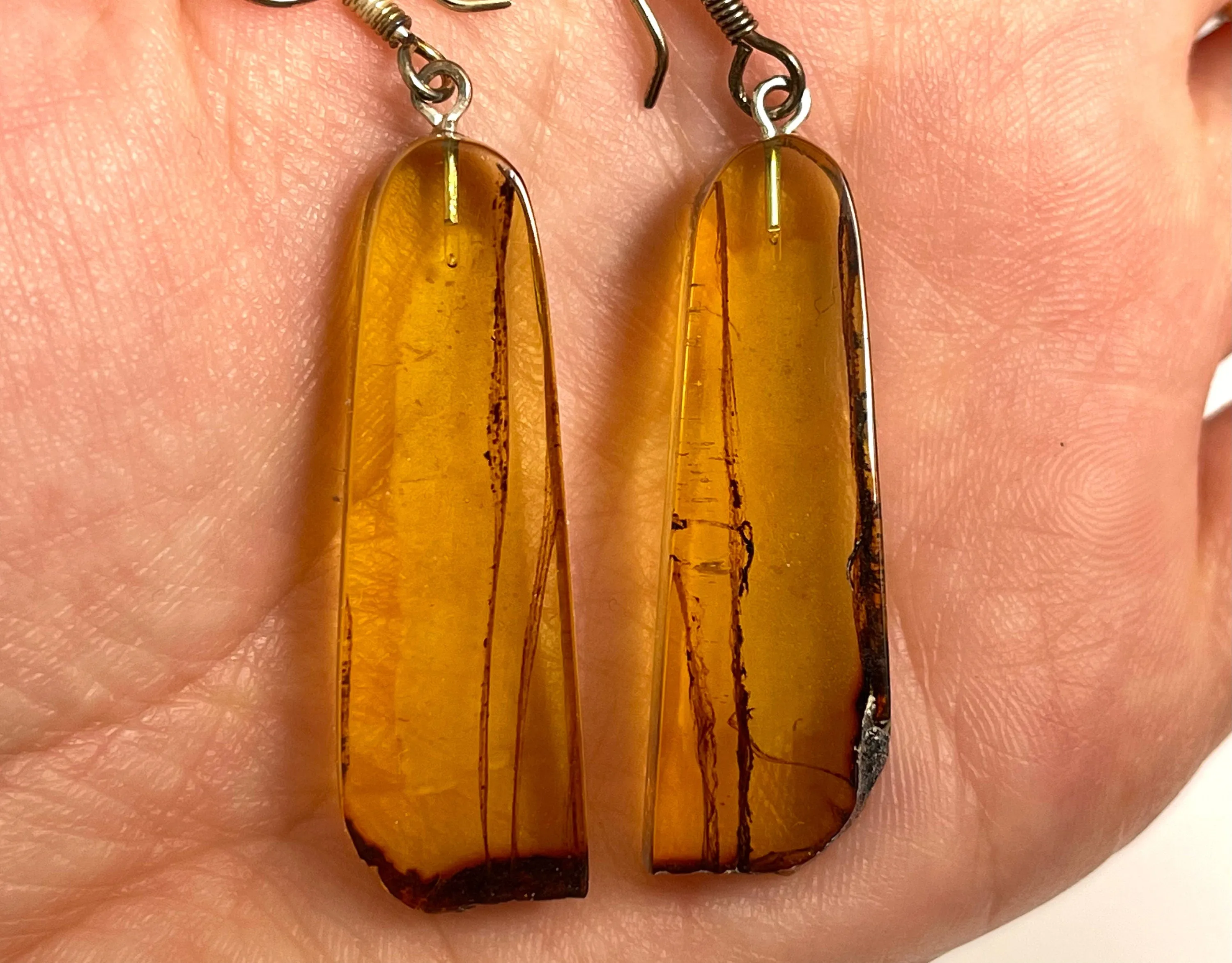 AMBER Crystal Earrings - Statement Earrings, Dangle Earrings, Handmade Jewelry, Healing Crystals and Stones, 50368