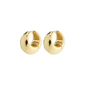 Amber Recycled Chunky Hoops - Gold Plated