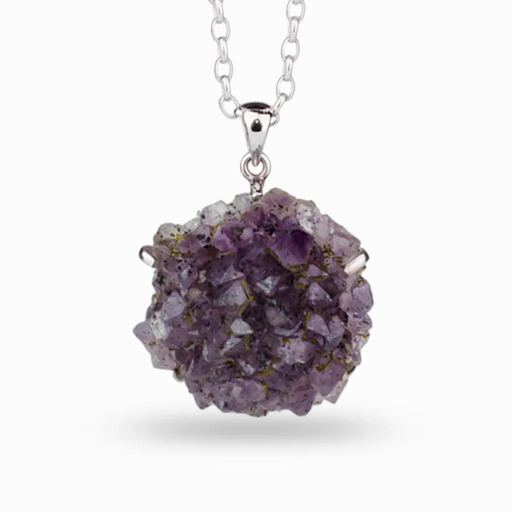 Amethyst Druzy Necklace