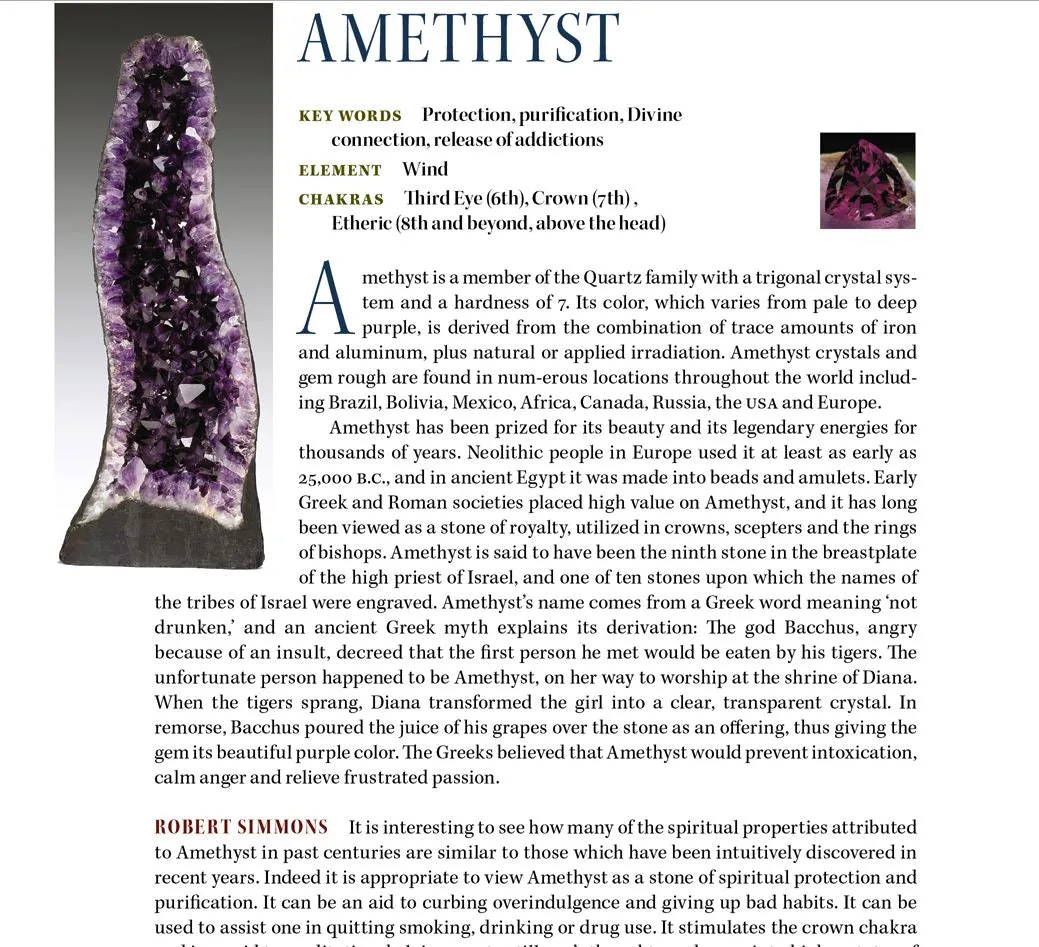 Amethyst Isis Wings Crystal Pendant