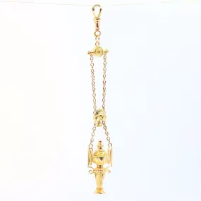Antique 18k Victorian Albertina Pocket Watch Chain Fob Hanging Urn Yellow Gold Watch Guard Chain