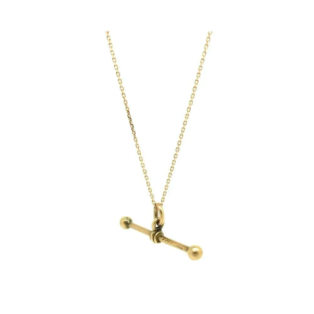 Antique Victorian 9ct Gold T-Bar Necklace