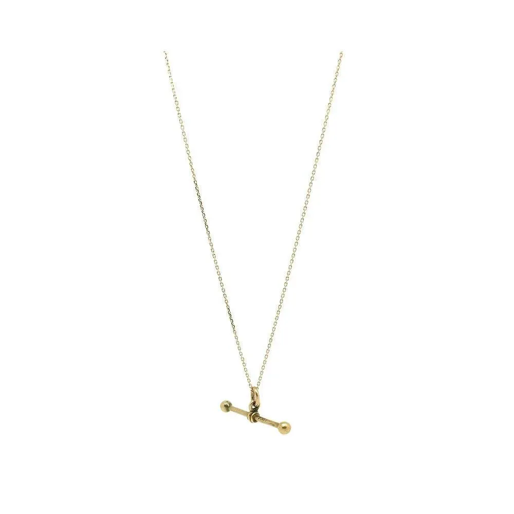 Antique Victorian 9ct Gold T-Bar Necklace