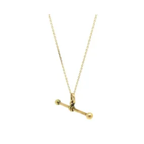 Antique Victorian 9ct Gold T-Bar Necklace