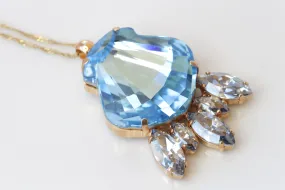 AQUAMARINE SHELL NECKLACE