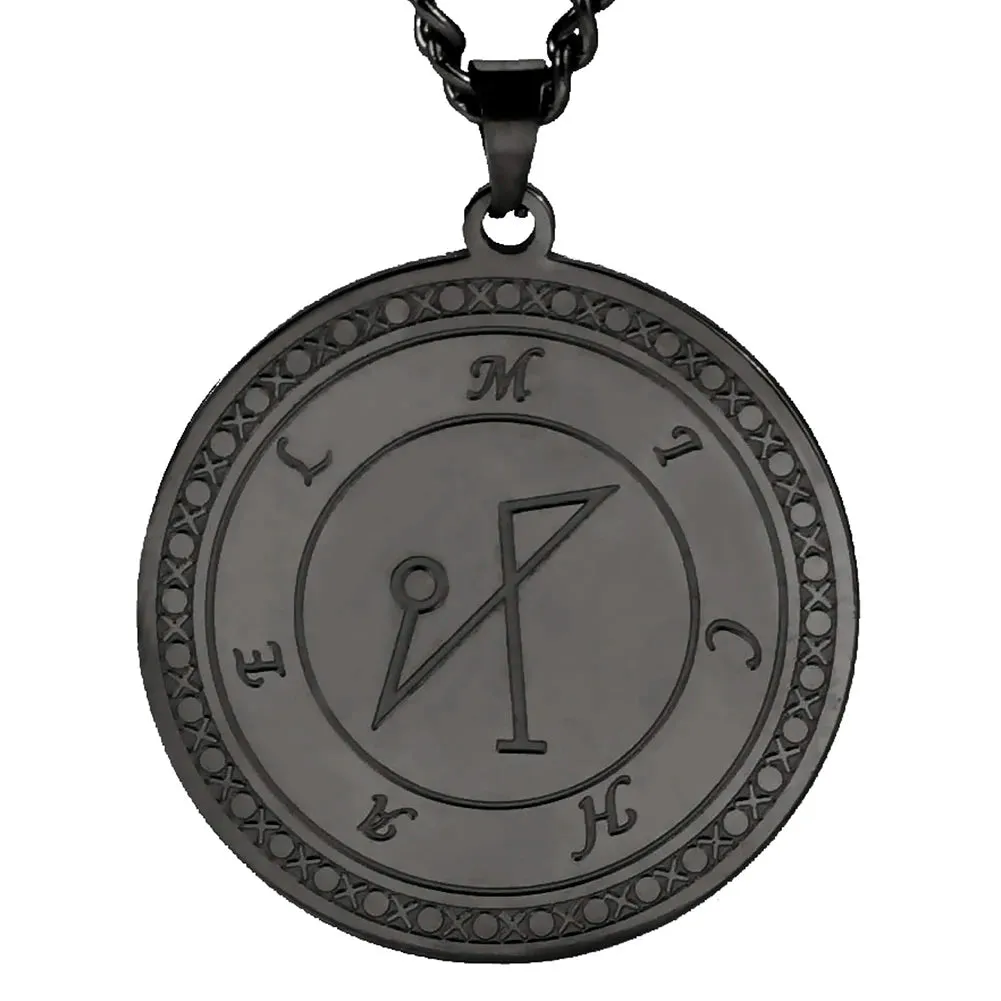 Archangel Michael Sigil Pendant Stainless Steel Amulet Necklace
