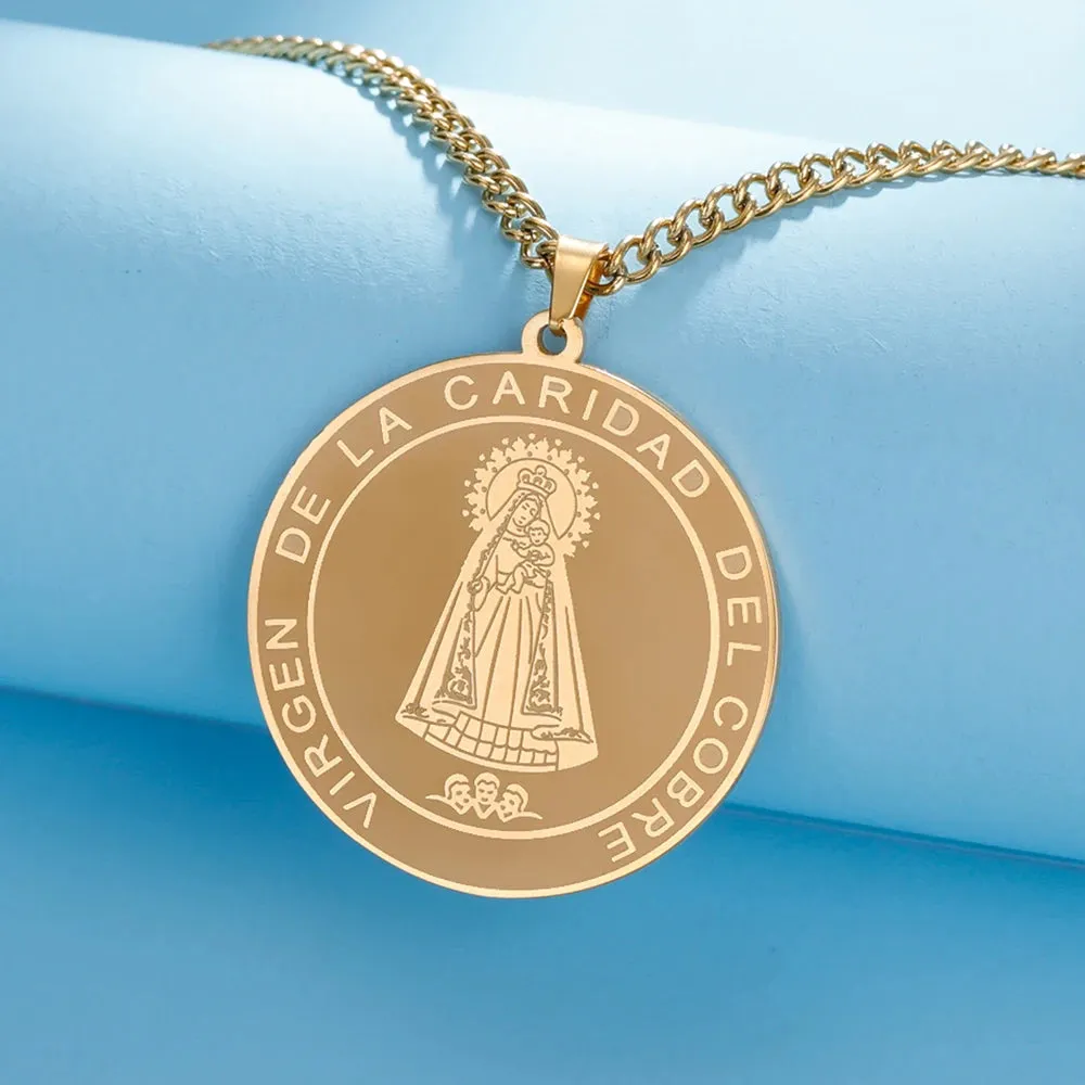 Archangel Michael Sigil Pendant Stainless Steel Amulet Necklace