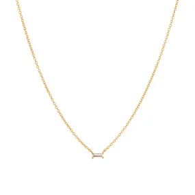 Baguette Sapphire Necklace