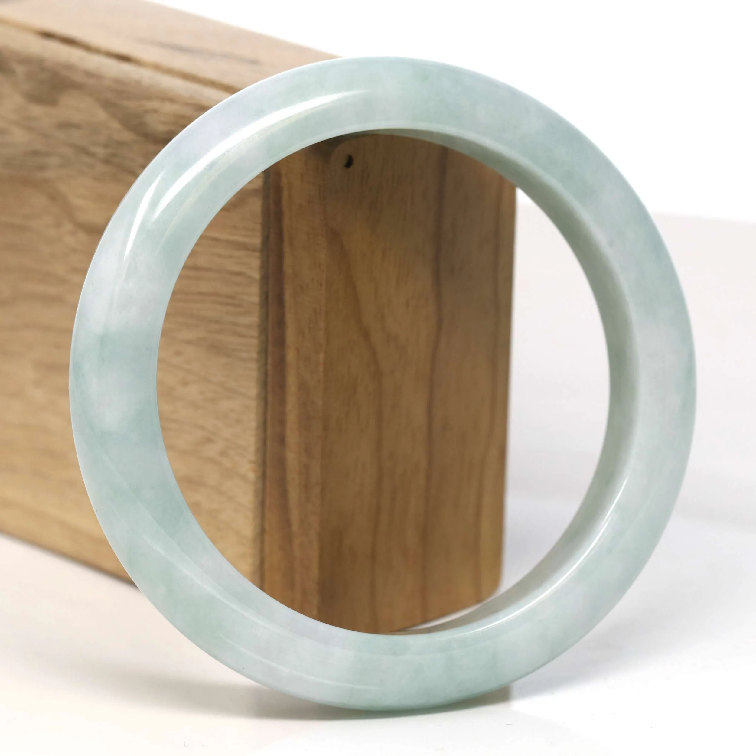 Baikalla Light Green Jadeite Jade Bangle Bracelet (61.81 mm) #T328