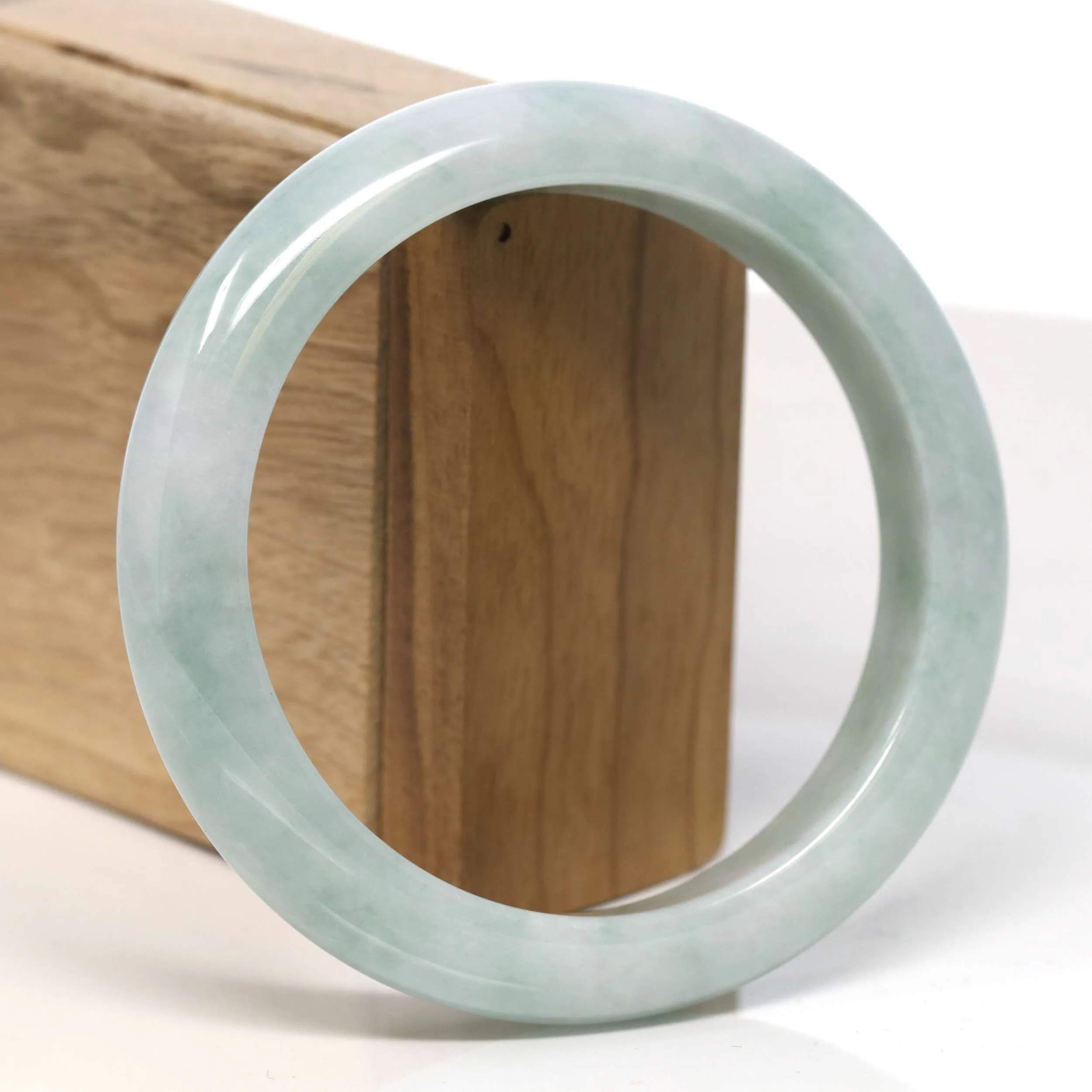 Baikalla Light Green Jadeite Jade Bangle Bracelet (61.81 mm) #T328
