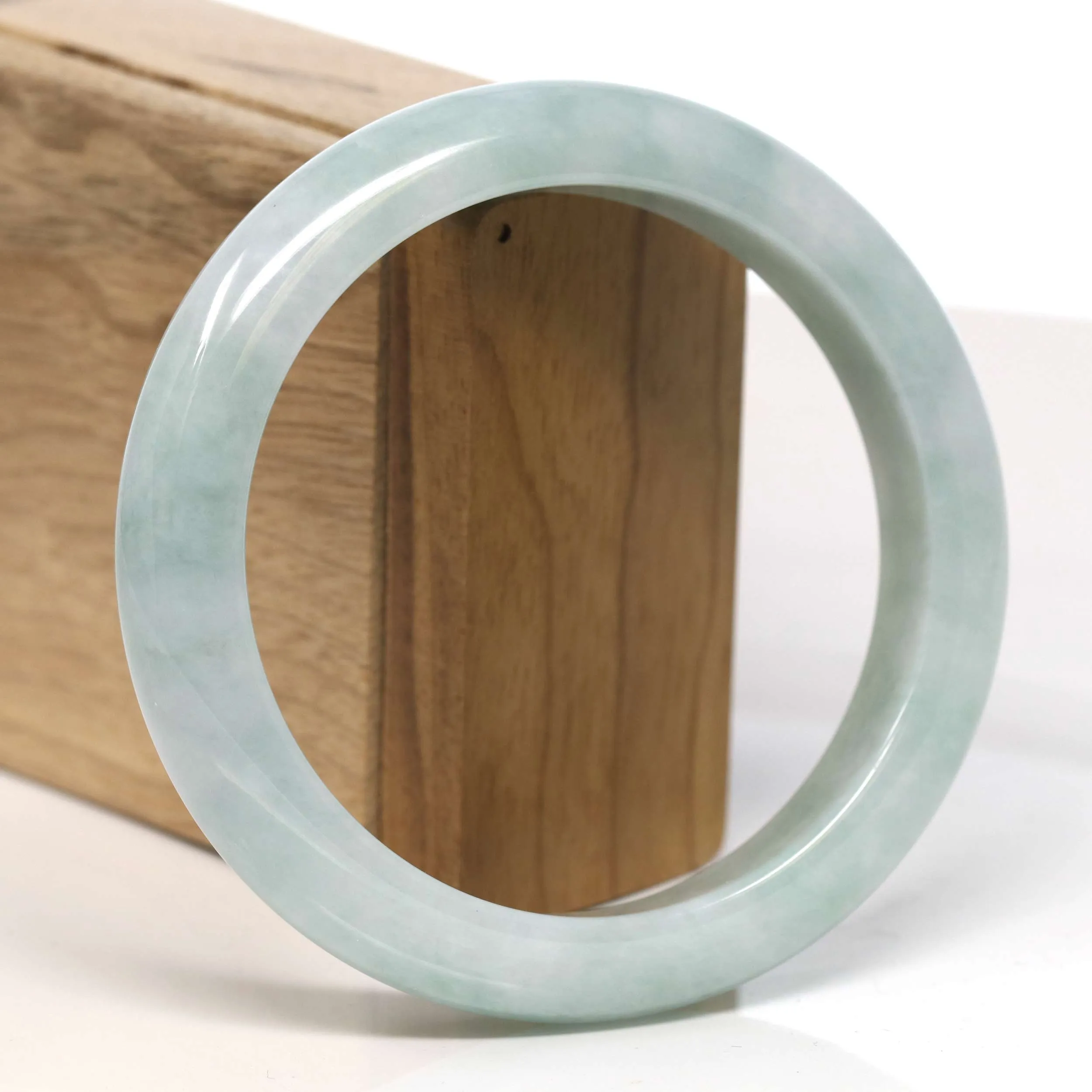 Baikalla Light Green Jadeite Jade Bangle Bracelet (61.81 mm) #T328