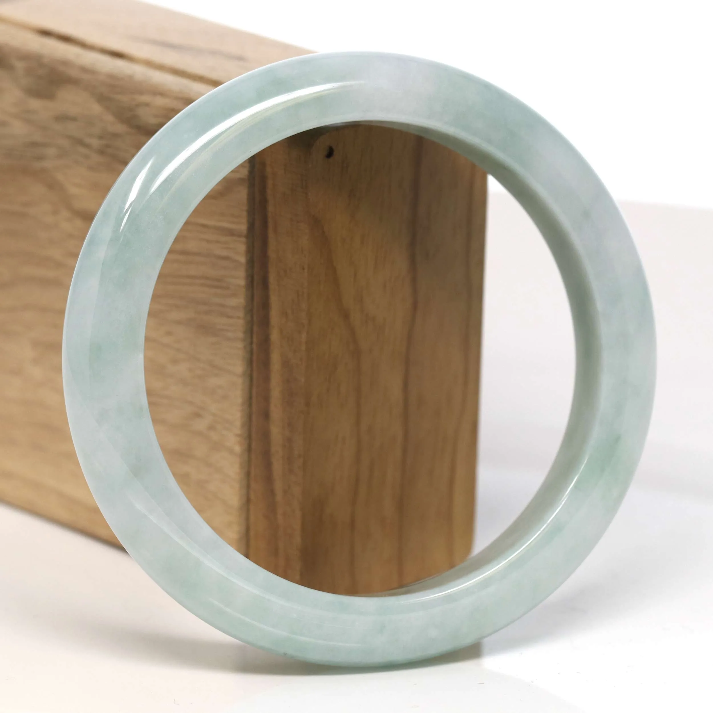 Baikalla Light Green Jadeite Jade Bangle Bracelet (61.81 mm) #T328