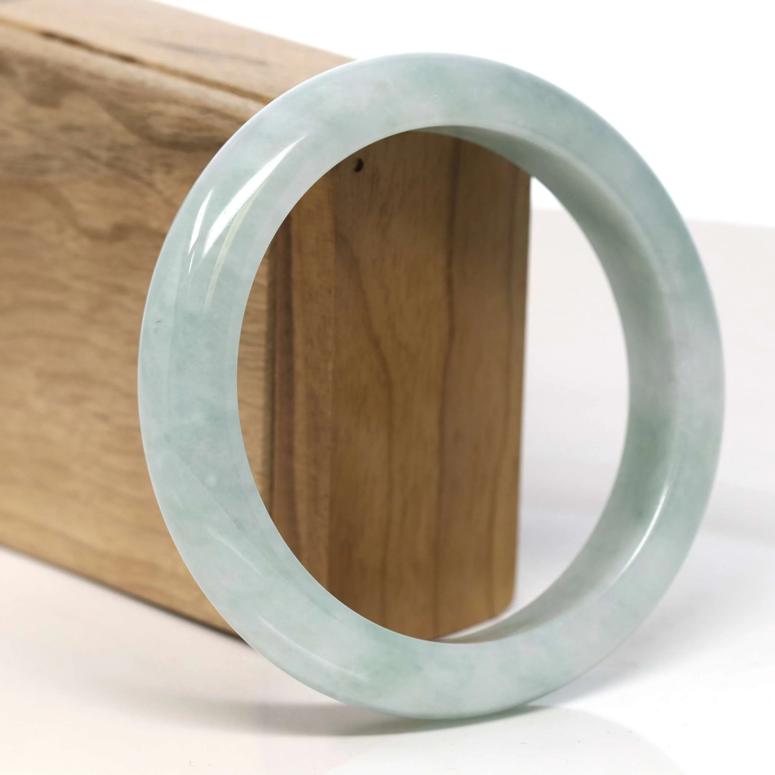 Baikalla Light Green Jadeite Jade Bangle Bracelet (61.81 mm) #T328