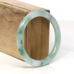 Baikalla "Full Round" Blue Green Jadeite Jade Bangle Bracelet (55.6 mm) #T342