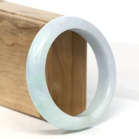 Baikalla "Half Round" Light Green Jadeite Jade Bangle Bracelet (58.6 mm) #T481