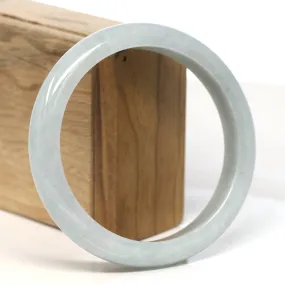 Baikalla "Half Round" Light Lavender Jadeite Jade Bangle Bracelet (62.7 mm) #T501